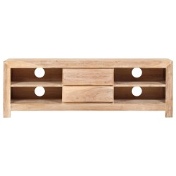 Meuble TV Bois d'acacia massif 120 x 30 x 40 cm Marron clair 