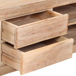 Meuble TV Bois d'acacia massif 120 x 30 x 40 cm Marron clair 