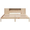 Lit bibliothèque sans matelas 180x200 cm bois massif de pin 