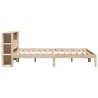 Lit bibliothèque sans matelas 180x200 cm bois massif de pin 