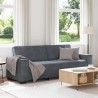 Canapé à 3 places Gris foncé 180 cm Velours 