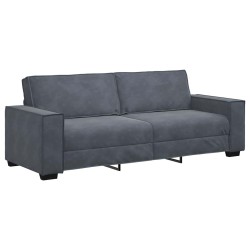 Canapé à 3 places Gris foncé 180 cm Velours 