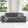 Canapé à 3 places Gris foncé 180 cm Velours 