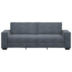 Canapé à 3 places Gris foncé 180 cm Velours 