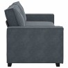Canapé à 3 places Gris foncé 180 cm Velours 