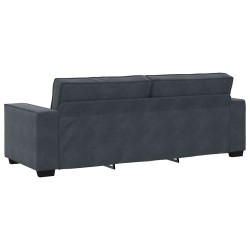 Canapé à 3 places Gris foncé 180 cm Velours 