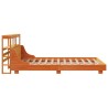 Cadre de lit sans matelas cire marron 140x200cm bois pin massif 