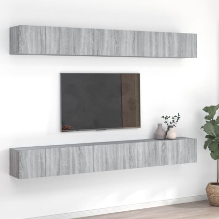 Meubles TV 8 pcs Sonoma gris 60x30x30 cm Bois d'ingénierie 