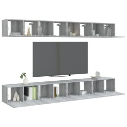 Meubles TV 8 pcs Sonoma gris 60x30x30 cm Bois d'ingénierie 