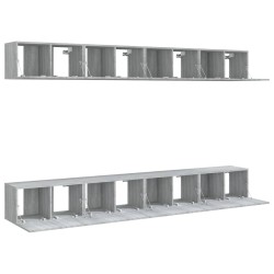 Meubles TV 8 pcs Sonoma gris 60x30x30 cm Bois d'ingénierie 