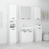 Meubles de salle de bain 5 pcs Blanc brillant Bois d'ingénierie 