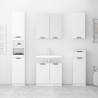 Meubles de salle de bain 5 pcs Blanc brillant Bois d'ingénierie 