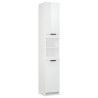 Meubles de salle de bain 5 pcs Blanc brillant Bois d'ingénierie 