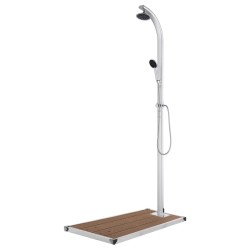 Douche de jardin avec base marron 220 cm Aluminium 