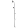 Douche de jardin avec base marron 220 cm Aluminium 
