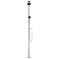 Douche de jardin avec base marron 220 cm Aluminium 