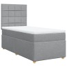 Sommier à lattes de lit et matelas Gris clair 90x190 cm Tissu 