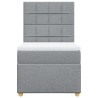 Sommier à lattes de lit et matelas Gris clair 90x190 cm Tissu 