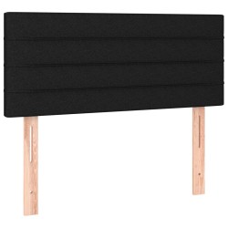 Sommier à lattes de lit avec matelas Noir 90x200 cm Tissu 
