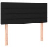 Sommier à lattes de lit avec matelas Noir 90x200 cm Tissu 