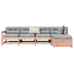 Salon de jardin 5 pcs bois massif sapin de douglas 
