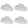 Plafonnier avec abat-jours en verre ellipsoïde 4 pcs E14  