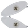 Plafonnier avec abat-jours en verre ellipsoïde 4 pcs E14  