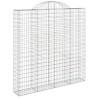 Paniers à gabions arqués 3 pcs 200x30x200/220 cm fer galvanisé 