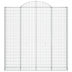 Paniers à gabions arqués 3 pcs 200x30x200/220 cm fer galvanisé 