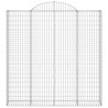 Paniers à gabions arqués 3 pcs 200x30x200/220 cm fer galvanisé 