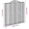Paniers à gabions arqués 3 pcs 200x30x200/220 cm fer galvanisé 
