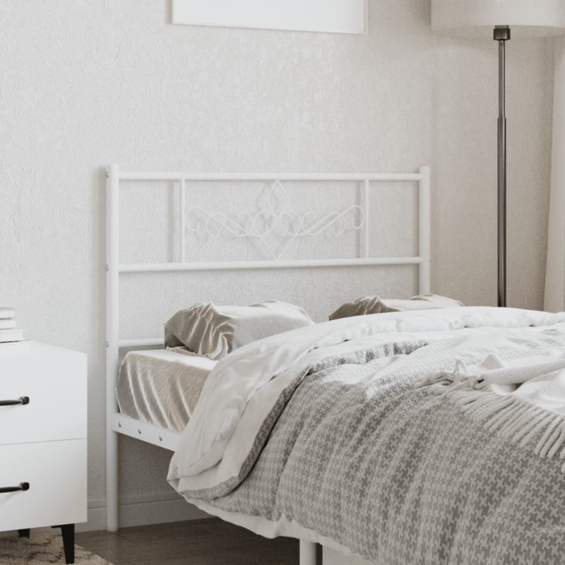 Tête de lit métal blanc 75 cm Tête de lit métal blanc 75 cm
