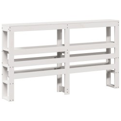 Cadre de lit sans matelas blanc 135x190 cm bois de pin massif 