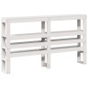 Cadre de lit sans matelas blanc 135x190 cm bois de pin massif 
