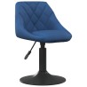 Chaises pivotantes à manger lot de 6 bleu velours 