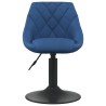 Chaises pivotantes à manger lot de 6 bleu velours 