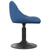 Chaises pivotantes à manger lot de 6 bleu velours 