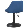 Chaises pivotantes à manger lot de 6 bleu velours 