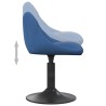 Chaises pivotantes à manger lot de 6 bleu velours 