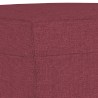 Canapé à 3 places avec repose-pieds Rouge bordeaux 180 cm Tissu 