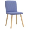 Chaises à manger lot de 6 bleu jean tissu 