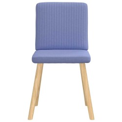 Chaises à manger lot de 6 bleu jean tissu 