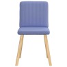 Chaises à manger lot de 6 bleu jean tissu 