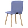 Chaises à manger lot de 6 bleu jean tissu 