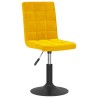 Chaises à manger pivotantes lot de 6 jaune moutarde velours 