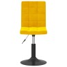 Chaises à manger pivotantes lot de 6 jaune moutarde velours 