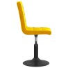 Chaises à manger pivotantes lot de 6 jaune moutarde velours 