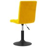 Chaises à manger pivotantes lot de 6 jaune moutarde velours 
