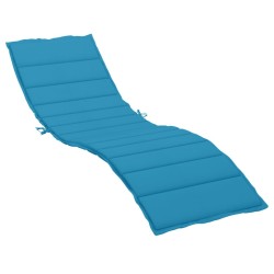 Coussin de chaise longue bleu 200x50x3 cm tissu oxford 