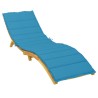 Coussin de chaise longue bleu 200x50x3 cm tissu oxford 